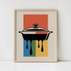 Retro Casserole Dish Print, Pop Art Poster