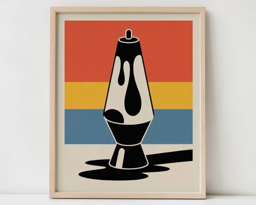 Lava Lamp Groovy Poster, Retro 70s Wall Art
