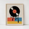Retro Vinyl Record Print, Music Pop Art Poster