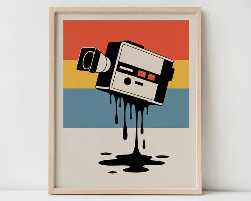Super 8 Camera Poster, Camcorder Pop Art Print
