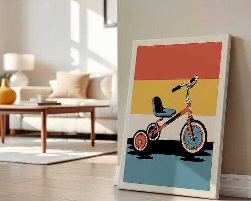 Alternative view of Retro Tricycle Poster, Pop Art Bike Wall Print