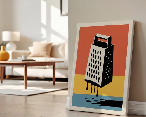 Alternative view of Retro Cheese Grater Poster, Kitchen Pop Art Print