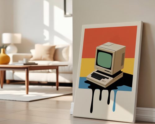 Alternative view of Retro Computer Wall Print, Tech Pop Art Poster