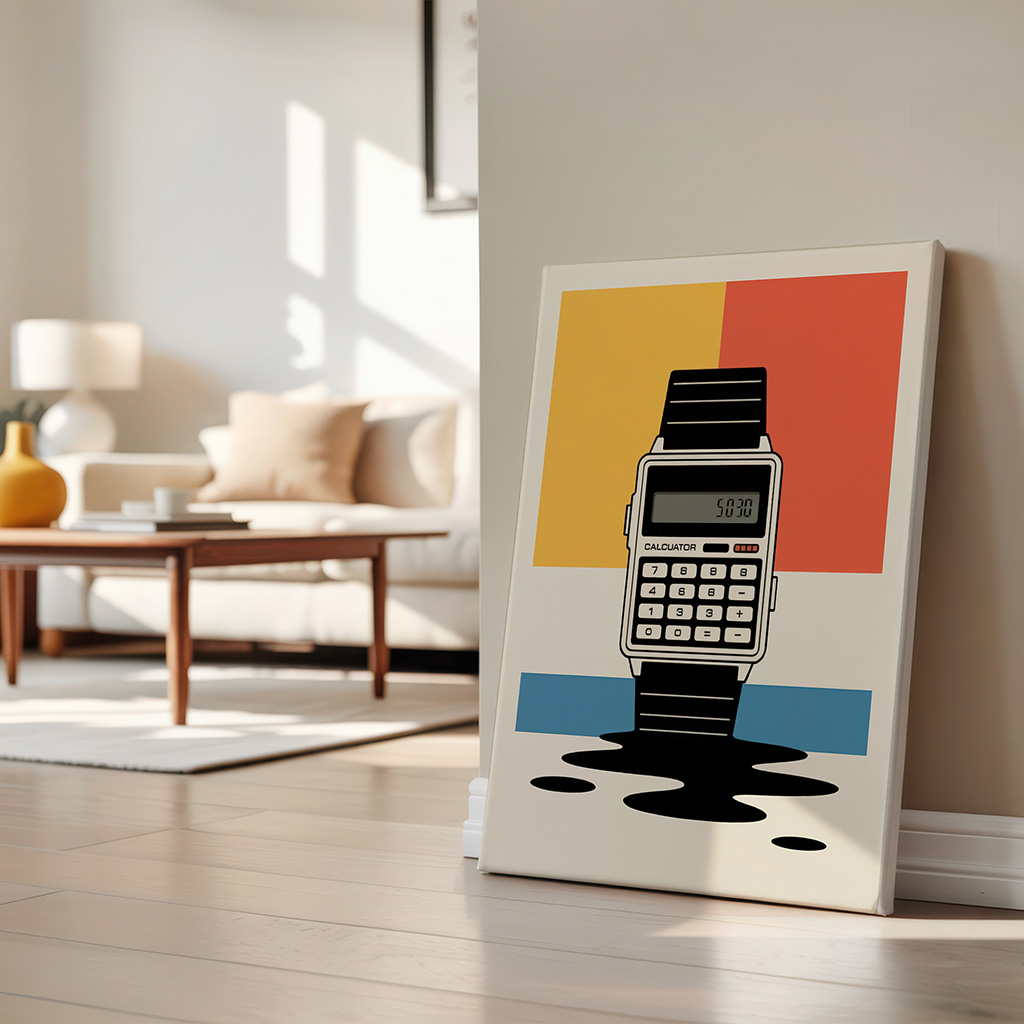 Retro Digital Watch Print, Tech Pop Art Poster - Image 2