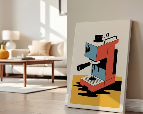 Alternative view of Coffee Machine Print, Kitchen Pop Art Poster