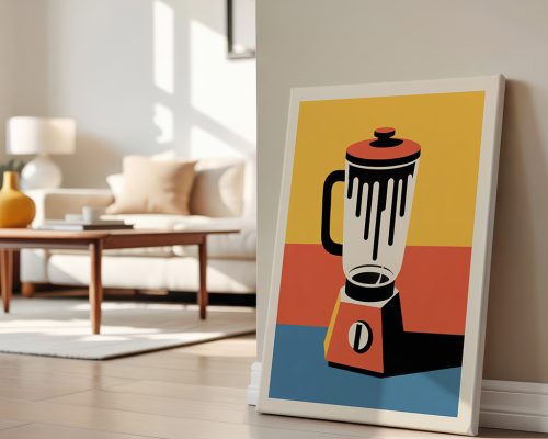 Alternative view of Retro Blender Print, Pop Art Kitchen Poster