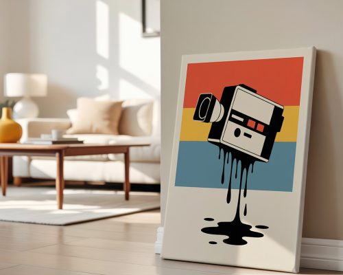 Alternative view of Super 8 Camera Poster, Camcorder Pop Art Print