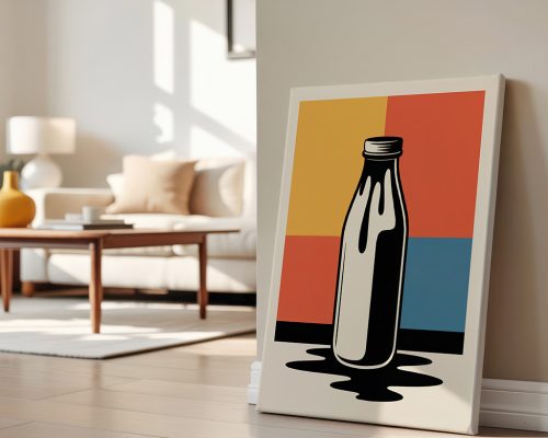 Alternative view of Glass Bottle Art Print, Pop Art Kitchen Poster