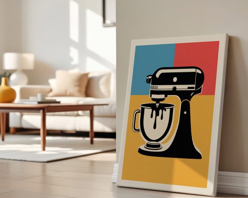 Alternative view of Retro Kitchen Mixer Print Pop Art Poster