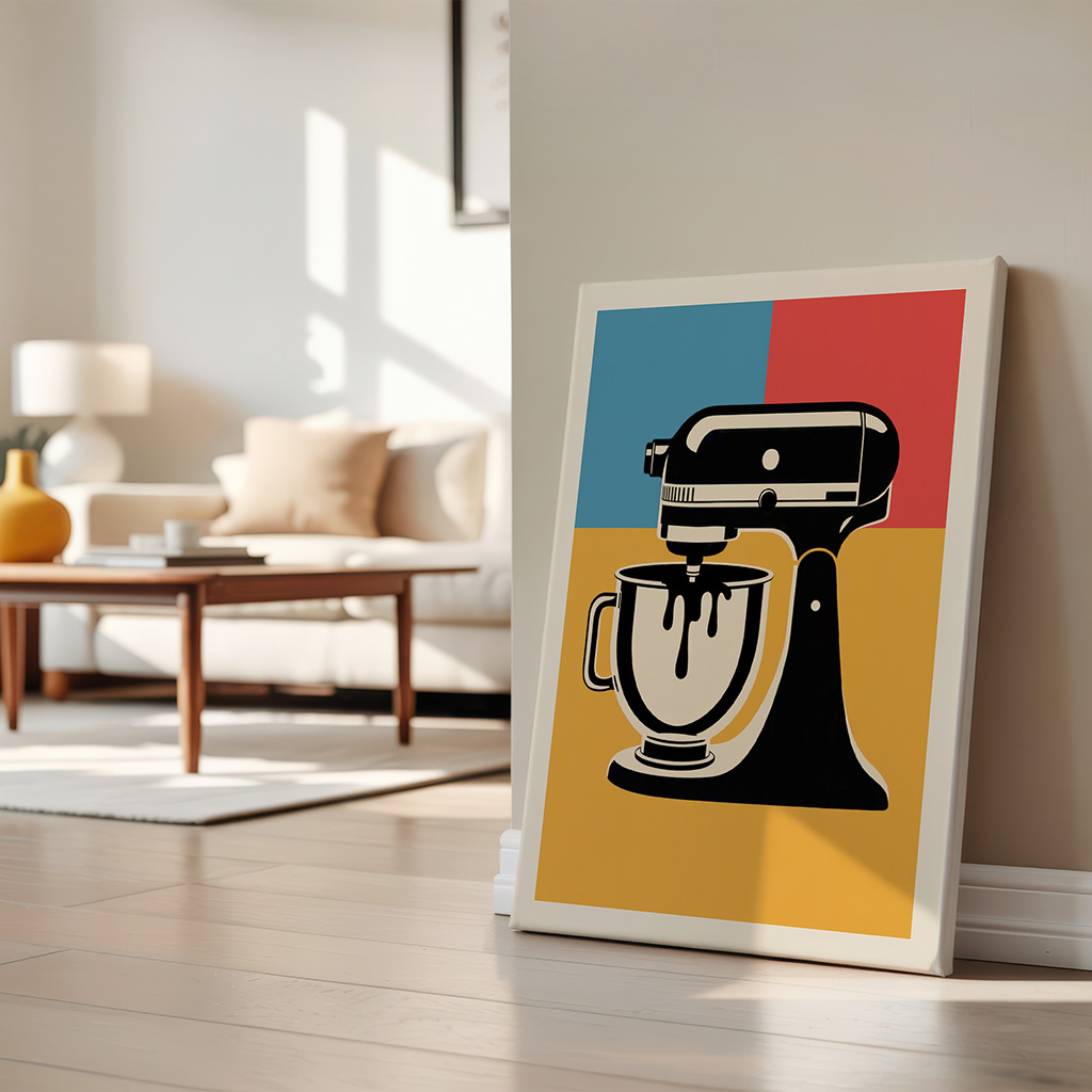 Retro Kitchen Mixer Print Pop Art Poster - Image 2