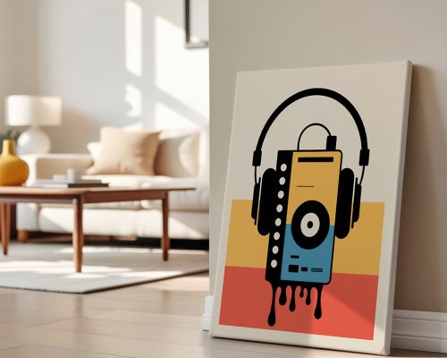 Alternative view of Pop Art Portable Music Player Wall Poster