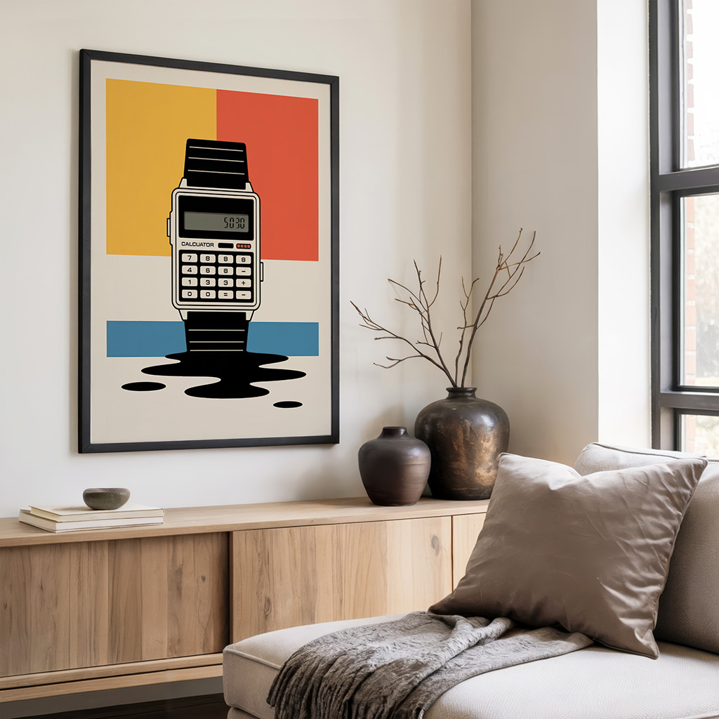 Retro Digital Watch Print, Tech Pop Art Poster - Image 3