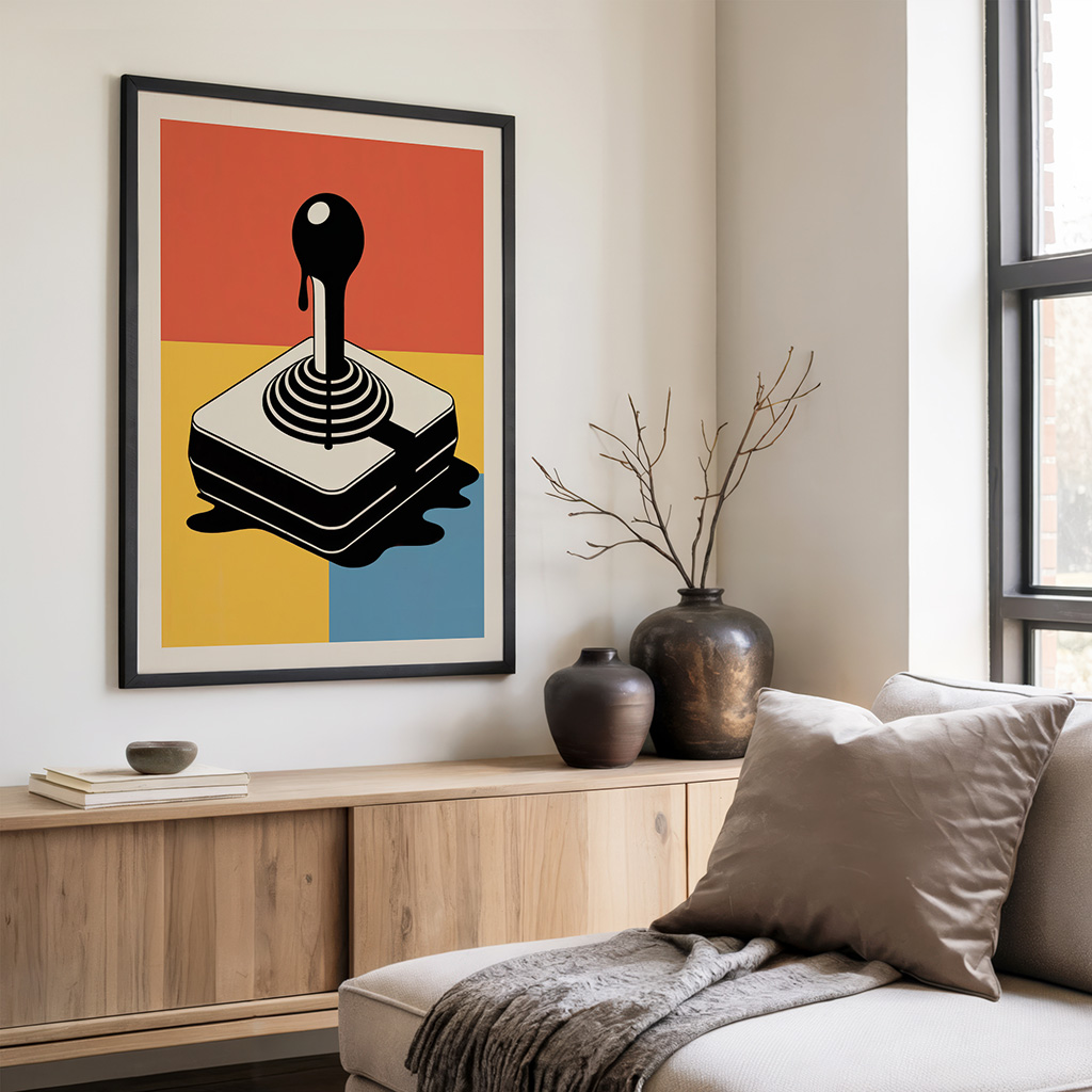 Retro Game Joystick Print, Arcade Pop Art Poster - Image 3