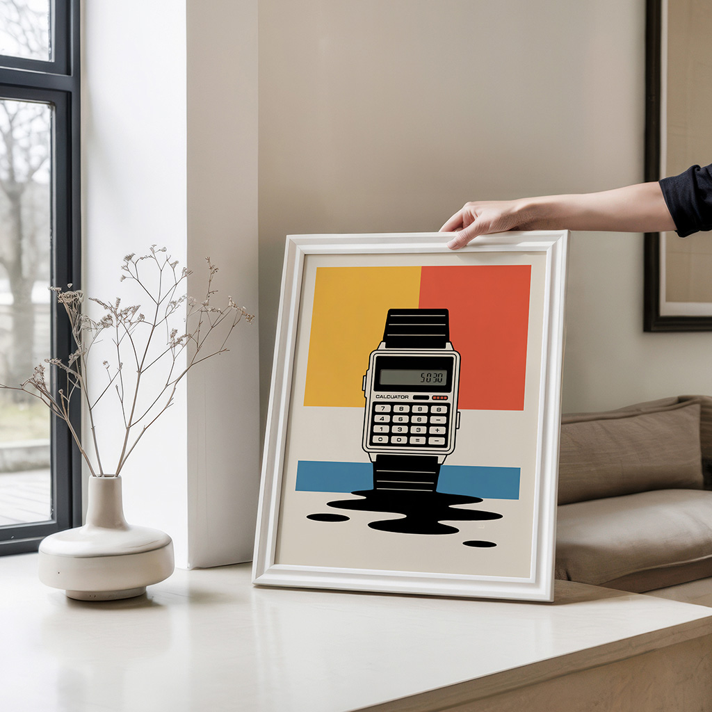 Retro Digital Watch Print, Tech Pop Art Poster - Image 4