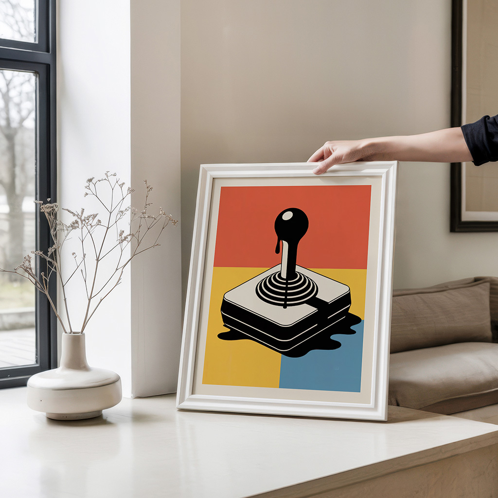 Retro Game Joystick Print, Arcade Pop Art Poster - Image 4