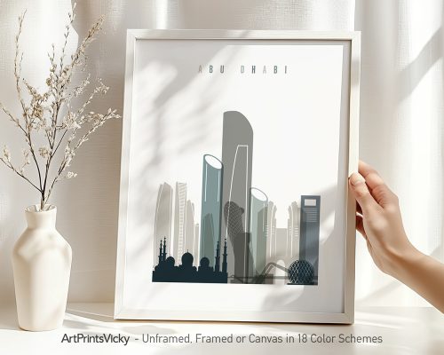 Alternative view of Abu Dhabi Skyline Art Print (18 Colors)