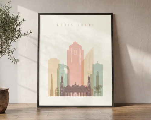 Addis Ababa Wall Art Framed or Canvas | ArtPrintsVicky