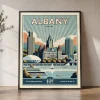 Albany Travel Poster — Vintage Ny Wall Art Print | ArtPrintsVicky