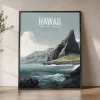 Aloha Spirit Hawaii Scenery Poster | ArtPrintsVicky