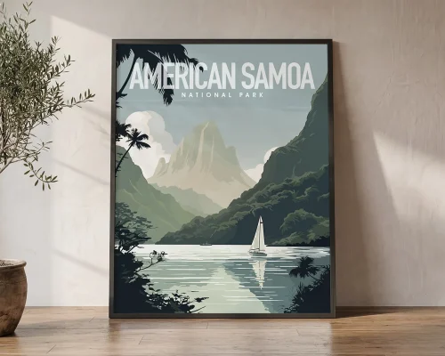 American Samoa Paradise National Park Poster | ArtPrintsVicky