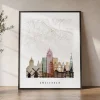Amsterdam Map Wall Art — Watercolor Print | ArtPrintsVicky