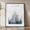 Amsterdam Skyline Wall Art Print — Grey Blue | ArtPrintsVicky