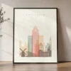 Amsterdam Wall Art Print — Cream Pastel Skyline | ArtPrintsVicky