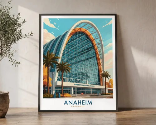 Anaheim Travel Poster — Vintage Wall Art Print | ArtPrintsVicky