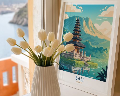 Alternative view of Bali Travel Poster Vintage Wall Art Print