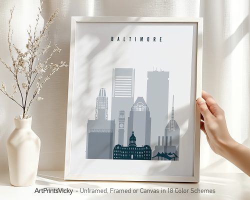 Alternative view of Baltimore Wall Art Poster (18 Colors)