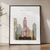 Bangkok Skyline Wall Art Watercolor Print Poster | ArtPrintsVicky