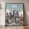 Bath Travel Poster — Vintage England Wall Art Print 1 | ArtPrintsVicky
