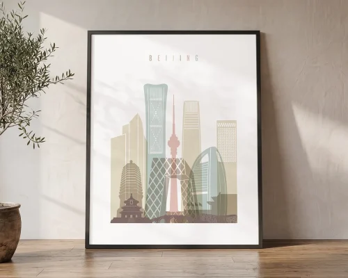 Beijing Skyline Print Wall Art for Home Decor | ArtPrintsVicky