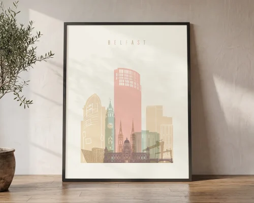 Belfast Skyline Print Wall Art for Home Decor | ArtPrintsVicky