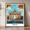 Berlin Brandenburg Gate Travel Poster | ArtPrintsVicky