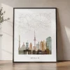 Berlin Map Wall Art Watercolor Print | ArtPrintsVicky