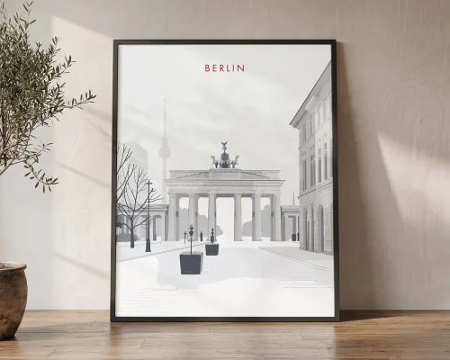 Berlin Minimalist Wall Art Print Poster | ArtPrintsVicky