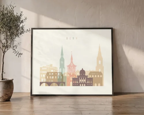Bern City Wall Art Poster | ArtPrintsVicky