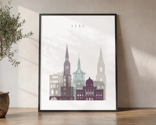 Bern Skyline Print Wall Art for Home Decor | ArtPrintsVicky
