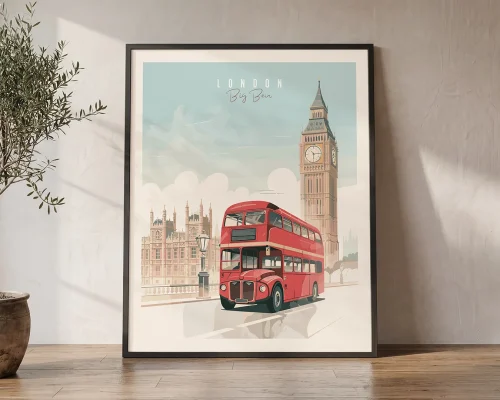 Big Ben London Print Classic Uk Wall Art | ArtPrintsVicky
