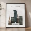 Birmingham Uk Skyline Art Print Framed Wall Decor | ArtPrintsVicky