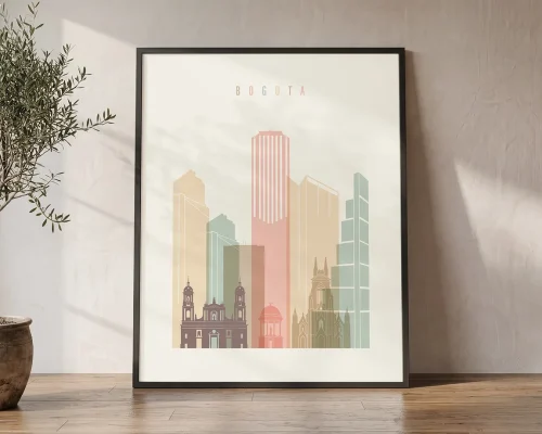 Bogota Poster Skyline Wall Art Decor | ArtPrintsVicky