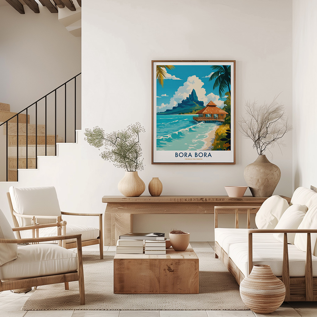 Bora Bora Travel Poster Vintage Wall Art Print - Image 3