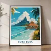Bora Bora Travel Poster — Vintage Wall Art Print | ArtPrintsVicky