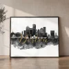 Boston Cityscape Poster Black White Wall Art | ArtPrintsVicky