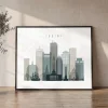 Boston Cityscape Wall Art Print Earth Tones | ArtPrintsVicky