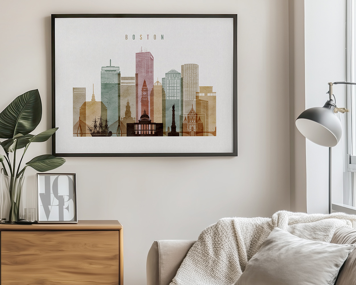 Boston Watercolor Wall Art Print - Image 3