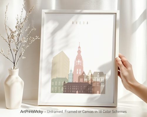 Alternative view of Breda Netherlands Skyline Wall Art Poster