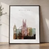 Brighton Skyline Watercolor Poster | ArtPrintsVicky
