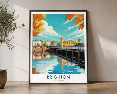 Brighton Travel Print – England Poster | ArtPrintsVicky